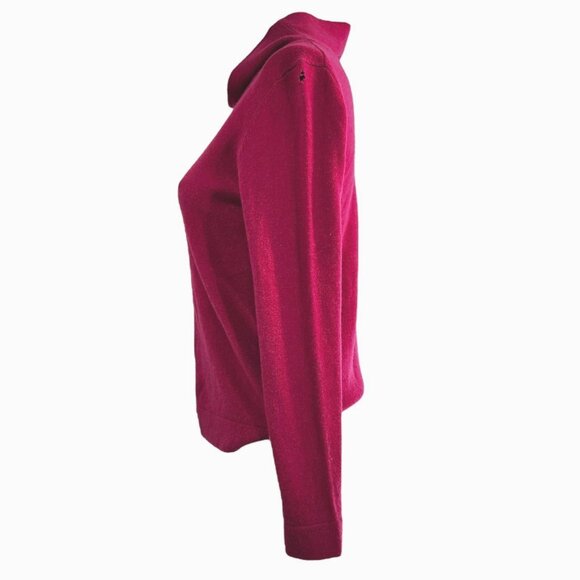 Hobbs London Pink Merino Wool and Cashmere Sweater S Roll Turtle Neck Pullover - Picture 2 of 8